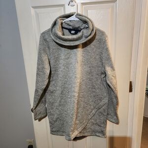 Lands' End Heather Gray Turtleneck Sweater